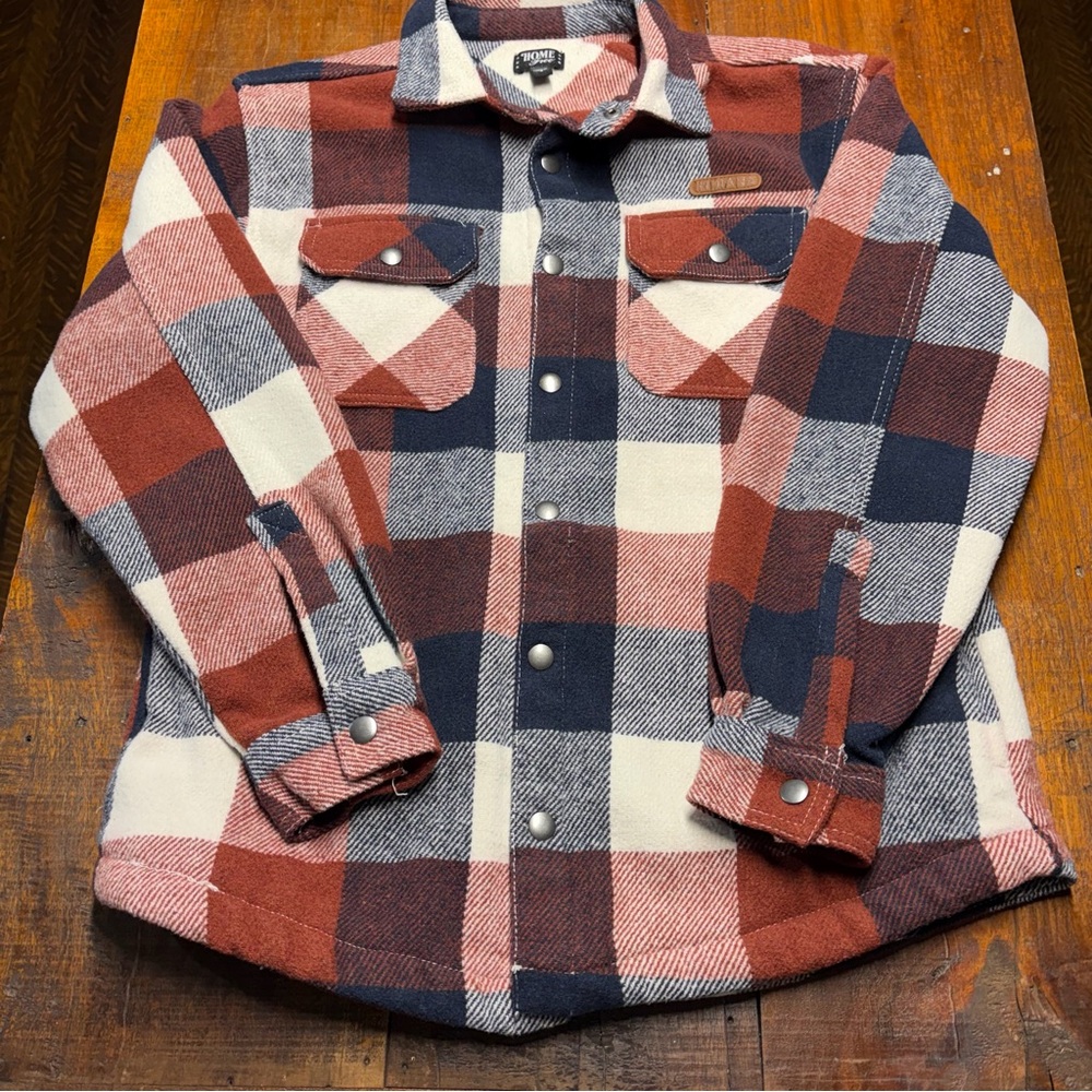 Home‎ Free Heavy Flannel, Men's Size Small, Indiana Logo Above Pocket